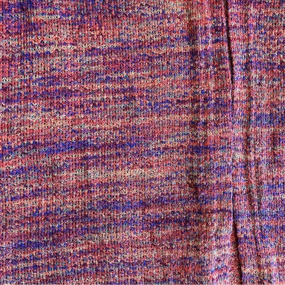 2/$20 Marled knit hooded duster open cardigan purple orange Medium - Picture 6 of 8